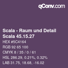 颜色代码: Scala - Raum und Detail - Scala 45.15.27 | qconv.com