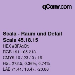 Código de color: Scala - Raum und Detail - Scala 45.18.15 | qconv.com