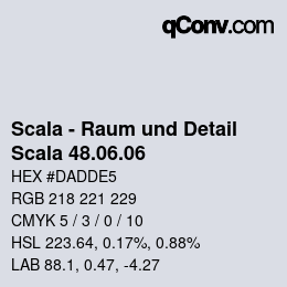 颜色代码: Scala - Raum und Detail - Scala 48.06.06 | qconv.com