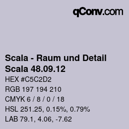 颜色代码: Scala - Raum und Detail - Scala 48.09.12 | qconv.com