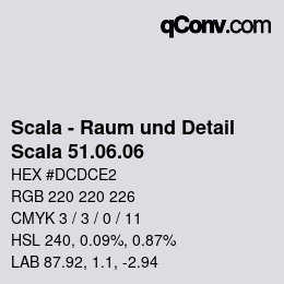 颜色代码: Scala - Raum und Detail - Scala 51.06.06 | qconv.com