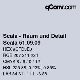 颜色代码: Scala - Raum und Detail - Scala 51.09.09 | qconv.com