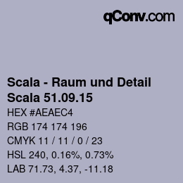 カラーコード: Scala - Raum und Detail - Scala 51.09.15 | qconv.com