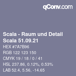 Color code: Scala - Raum und Detail - Scala 51.09.21 | qconv.com