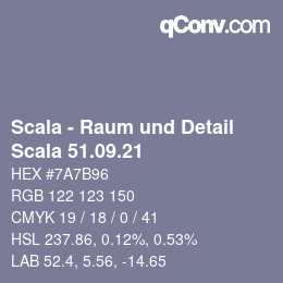 颜色代码: Scala - Raum und Detail - Scala 51.09.21 | qconv.com