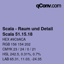 颜色代码: Scala - Raum und Detail - Scala 51.15.18 | qconv.com