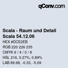 颜色代码: Scala - Raum und Detail - Scala 54.12.06 | qconv.com