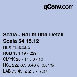 颜色代码: Scala - Raum und Detail - Scala 54.15.12 | qconv.com