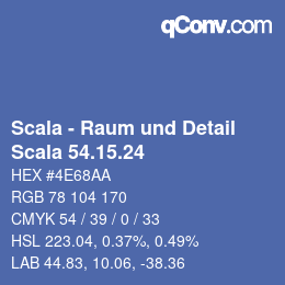 Código de color: Scala - Raum und Detail - Scala 54.15.24 | qconv.com