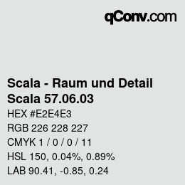 颜色代码: Scala - Raum und Detail - Scala 57.06.03 | qconv.com