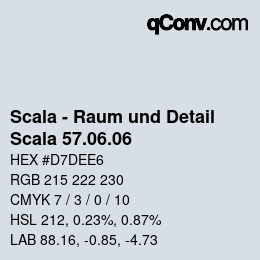 Color code: Scala - Raum und Detail - Scala 57.06.06 | qconv.com