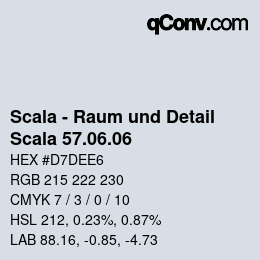 颜色代码: Scala - Raum und Detail - Scala 57.06.06 | qconv.com