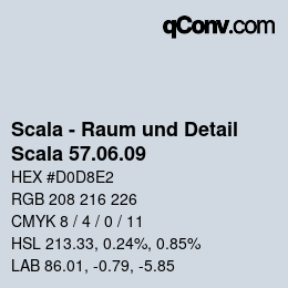 颜色代码: Scala - Raum und Detail - Scala 57.06.09 | qconv.com