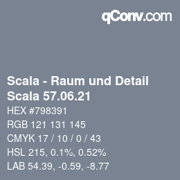 颜色代码: Scala - Raum und Detail - Scala 57.06.21 | qconv.com