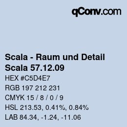 Código de color: Scala - Raum und Detail - Scala 57.12.09 | qconv.com