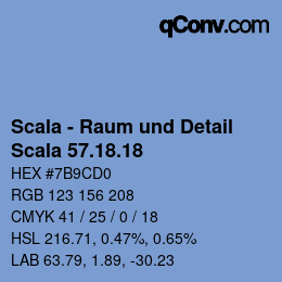 Código de color: Scala - Raum und Detail - Scala 57.18.18 | qconv.com