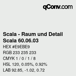 颜色代码: Scala - Raum und Detail - Scala 60.06.03 | qconv.com