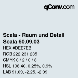 颜色代码: Scala - Raum und Detail - Scala 60.09.03 | qconv.com