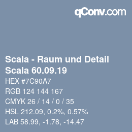 颜色代码: Scala - Raum und Detail - Scala 60.09.19 | qconv.com