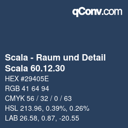 颜色代码: Scala - Raum und Detail - Scala 60.12.30 | qconv.com