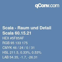 颜色代码: Scala - Raum und Detail - Scala 60.15.21 | qconv.com