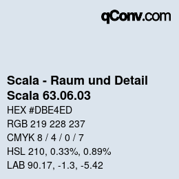 颜色代码: Scala - Raum und Detail - Scala 63.06.03 | qconv.com