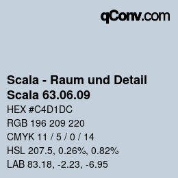 颜色代码: Scala - Raum und Detail - Scala 63.06.09 | qconv.com