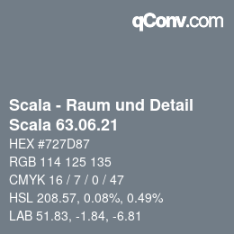 Código de color: Scala - Raum und Detail - Scala 63.06.21 | qconv.com