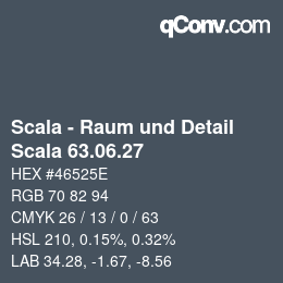 颜色代码: Scala - Raum und Detail - Scala 63.06.27 | qconv.com