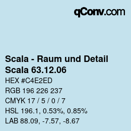 颜色代码: Scala - Raum und Detail - Scala 63.12.06 | qconv.com
