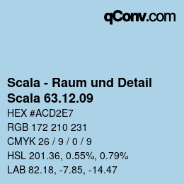 Color code: Scala - Raum und Detail - Scala 63.12.09 | qconv.com