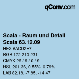 颜色代码: Scala - Raum und Detail - Scala 63.12.09 | qconv.com