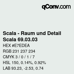 颜色代码: Scala - Raum und Detail - Scala 69.03.03 | qconv.com