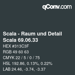 Code couleur: Scala - Raum und Detail - Scala 69.06.33 | qconv.com