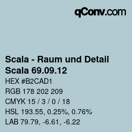 颜色代码: Scala - Raum und Detail - Scala 69.09.12 | qconv.com