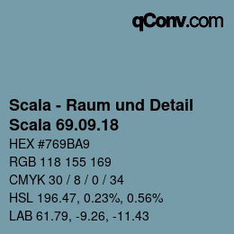 Código de color: Scala - Raum und Detail - Scala 69.09.18 | qconv.com