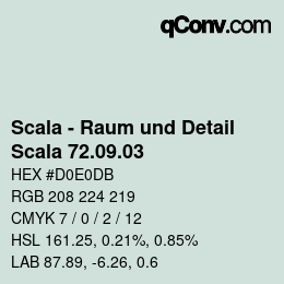 颜色代码: Scala - Raum und Detail - Scala 72.09.03 | qconv.com