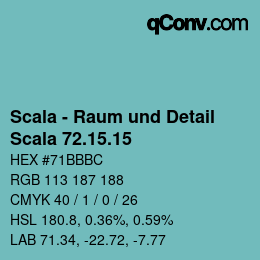颜色代码: Scala - Raum und Detail - Scala 72.15.15 | qconv.com