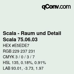 颜色代码: Scala - Raum und Detail - Scala 75.06.03 | qconv.com