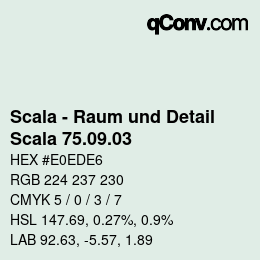 Código de color: Scala - Raum und Detail - Scala 75.09.03 | qconv.com