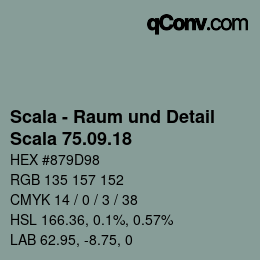 颜色代码: Scala - Raum und Detail - Scala 75.09.18 | qconv.com
