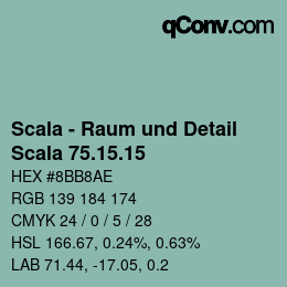 颜色代码: Scala - Raum und Detail - Scala 75.15.15 | qconv.com