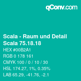 颜色代码: Scala - Raum und Detail - Scala 75.18.18 | qconv.com