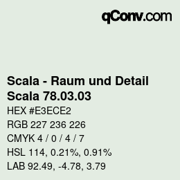 颜色代码: Scala - Raum und Detail - Scala 78.03.03 | qconv.com