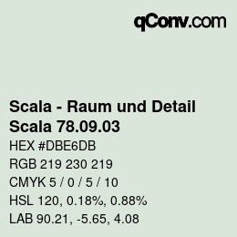 颜色代码: Scala - Raum und Detail - Scala 78.09.03 | qconv.com