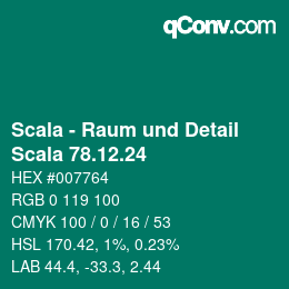 Color code: Scala - Raum und Detail - Scala 78.12.24 | qconv.com