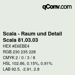 颜色代码: Scala - Raum und Detail - Scala 81.03.03 | qconv.com