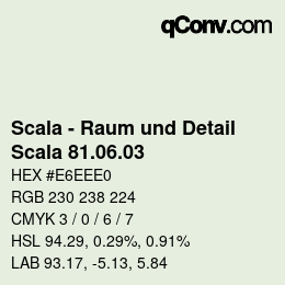 颜色代码: Scala - Raum und Detail - Scala 81.06.03 | qconv.com