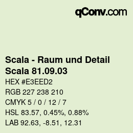 颜色代码: Scala - Raum und Detail - Scala 81.09.03 | qconv.com