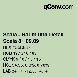 颜色代码: Scala - Raum und Detail - Scala 81.09.09 | qconv.com